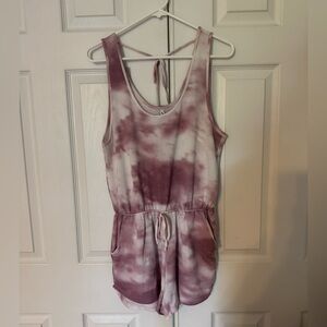 Tresics Pink and White Tie-Dye Casual Shorts